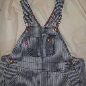 Vintage Levi's striped overalls